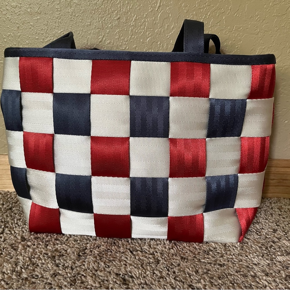 Harveys Red, White, and Blue Crossbody Bag